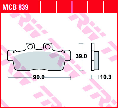Bremsbelag TRW vorne für Yamaha NXC 125 Cygnus  SE08 10-  MCB839
