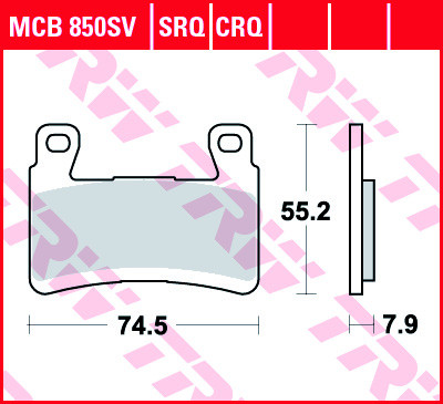 Bremsbelag TRW vorne für Kawasaki ZX-6R 636 Ninja ABS  ZX600R 13-  MCB850CRQ