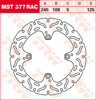 Bremsscheibe TRW hinten starr RAC für Ducati  796 Hypermotard B1 11-12  MST377RAC