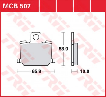 Bremsbelag TRW vorne für Yamaha RD 350 LC   4L0 80  MCB507