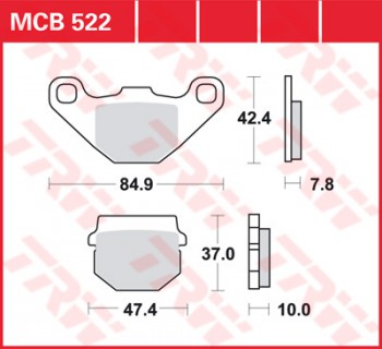 Bremsbelag TRW vorne für Honda MCX 80 S   HC05 83-  MCB522