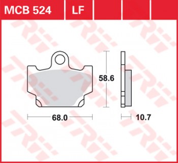 Bremsbelag TRW vorne für Yamaha XV 500     26R 83-  MCB524