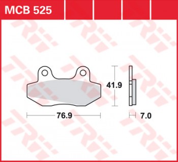 Bremsbelag TRW vorne Sachs  125 Mad Ass   06-09  MCB525