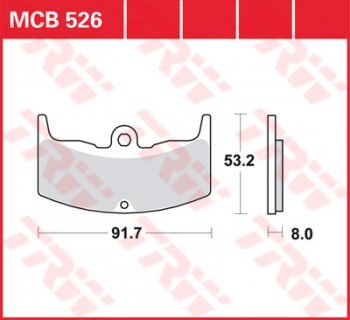 Bremsbelag TRW vorne für Honda VT 500 E   PC11 83-  MCB526