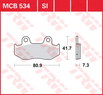 Bremsbelag TRW vorne für Honda XL 600 R   PD03 83-87  MCB534SI