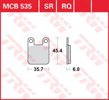Bremsbelag TRW hinten  Beta ALP 125 4-stroke   00-05   MCB535EC