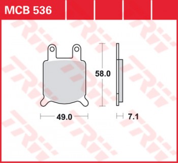 Bremsbelag TRW vorne Zündapp KS 80 Super     83-  MCB536