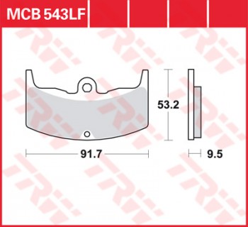 Bremsbelag TRW hinten  für Honda CB 650 SC   83-   MCB543