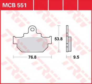 Bremsbelag TRW vorne für Suzuki DR 600 S, SU   SN41A 85-89  MCB551