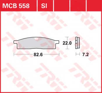 Bremsbelag TRW vorne für Yamaha DT 50 LC     98-  MCB558SI