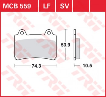 Bremsbelag TRW vorne für Yamaha FZR 400 R     87-89  MCB559