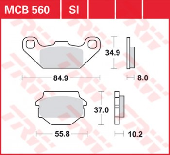 Bremsbelag TRW vorne für Kawasaki KEF 300 B     95-  MCB560SI