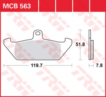 Bremsbelag TRW hinten  Moto Morini   350 Excalibur   86   MCB563