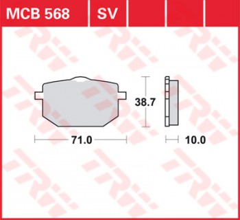 Bremsbelag TRW vorne für Yamaha TT 600     59X 89  MCB568