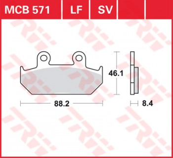 Bremsbelag TRW vorne für Honda VFR 750 F   RC24 86-87  MCB571SV