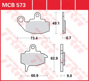 Bremsbelag TRW vorne für Kawasaki KX 125       87-88  MCB573