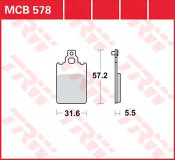 Bremsbelag TRW vorne für Aprilia RS 50 Extrema   HP 93-95  MCB578