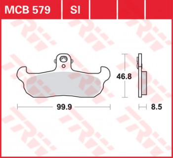 Bremsbelag TRW vorne Moto Morini   350 Dart     88  MCB579