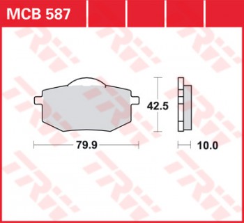 Bremsbelag TRW vorne für Yamaha XV 535 Virago   3BR,2YL 88-94  MCB587