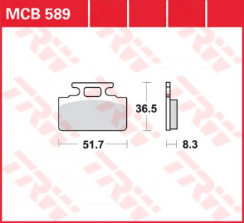 Bremsbelag TRW hinten  für Honda RS 125 R   88-89   MCB589