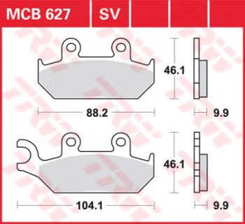 Bremsbelag TRW vorne für Yamaha XTZ 660 Tenere   4MY3 91-98  MCB627