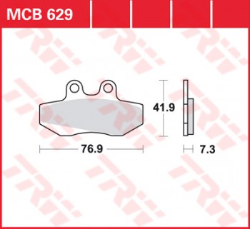Bremsbelag TRW vorne Peugeot XR 6 50 Race Spec     02-07  MCB629