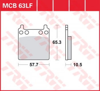 Bremsbelag TRW hinten  für Honda GL 1000     75-77   MCB63