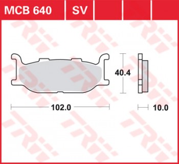 Bremsbelag TRW vorne für Yamaha XVS 650 Drag Star   4XR/4VR 97-04  MCB640