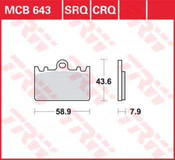 Bremsbelag TRW vorne für Kawasaki ZXR 400     ZX400L 91-03  MCB643SRQ