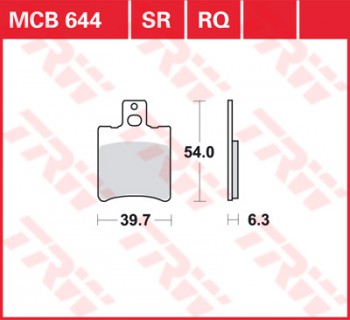 Bremsbelag TRW vorne für Aprilia RS 50 R, Extrema   HP 96-99  MCB644