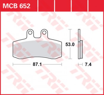 Bremsbelag TRW vorne für MUZ MZ 660 Baghira   MKZ660E 97-01  MCB652