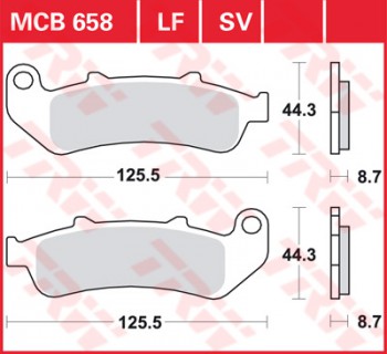 Bremsbelag TRW hinten  für Honda CBR 1000 F, Dual CBS   93-01   MCB658