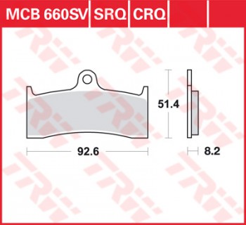 Bremsbelag TRW vorne für Kawasaki ZX-7R 750 N Ninja  ZX750N 96-99  MCB660SV