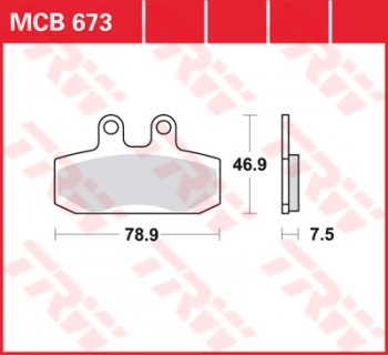 Bremsbelag TRW vorne für Honda CMX 250 Rebel     98-  MCB673