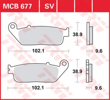 Bremsbelag TRW vorne für Honda VT 750 S, SA   11-  MCB677SV