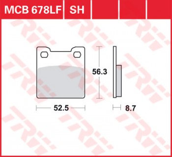 Bremsbelag TRW hinten  für Suzuki RF 900 R   94-97   MCB678