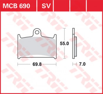 Bremsbelag TRW vorne Suzuki GSF 1200 S, Bandit   GV75A 96-00  MCB690
