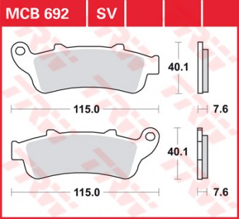 Bremsbelag TRW vorne für Honda ST 1100 ABS-TCS-CBS   SC26 96-02  MCB692SV
