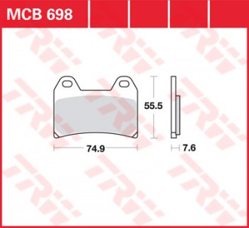 Bremsbelag TRW vorne für Honda CB 400 Super Four S   NC31 97-  MCB698