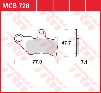 Bremsbelag TRW vorne für Yamaha CV 50 ZR Evolution   01-02  MCB728