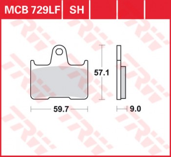 Bremsbelag TRW hinten  für Suzuki GSXR 750     04-05   MCB729