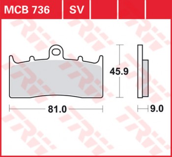 Bremsbelag TRW vorne BMW R 1100 S Integral ABS Tokico R2S 12/00-06  MCB736