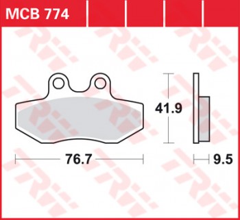 Bremsbelag TRW vorne für Yamaha NXC 125 Cygnus   SE08 05-09  MCB774