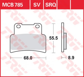 Bremsbelag TRW vorne für Aprilia SMV 750 Dorsoduro, ABS  SM 08-  MCB785SRQ