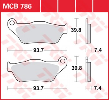 Bremsbelag TRW vorne für Yamaha VP 125 X-City   08-  MCB786