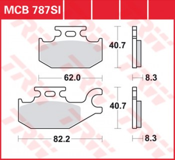 Bremsbelag TRW vorne für Suzuki LT-A 500 King Quad links  11-  MCB787SI