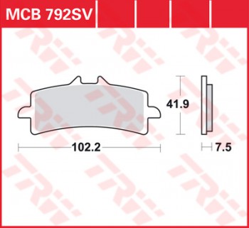 Bremsbelag TRW vorne KTM RC8 1190 R   08-  MCB792SRQ