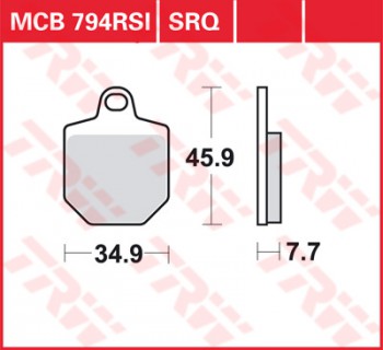 Bremsbelag TRW vorne für Honda CRM 450  4 Beläge HM-Italy 07-  MCB794SRQ