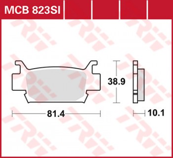 Bremsbelag TRW vorne für Honda TRX 680 FA6, FGA6 Rincon   06-  MCB823SI
