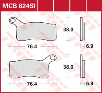 Bremsbelag TRW vorne für KTM SX 505 ATV   08-  MCB824SI